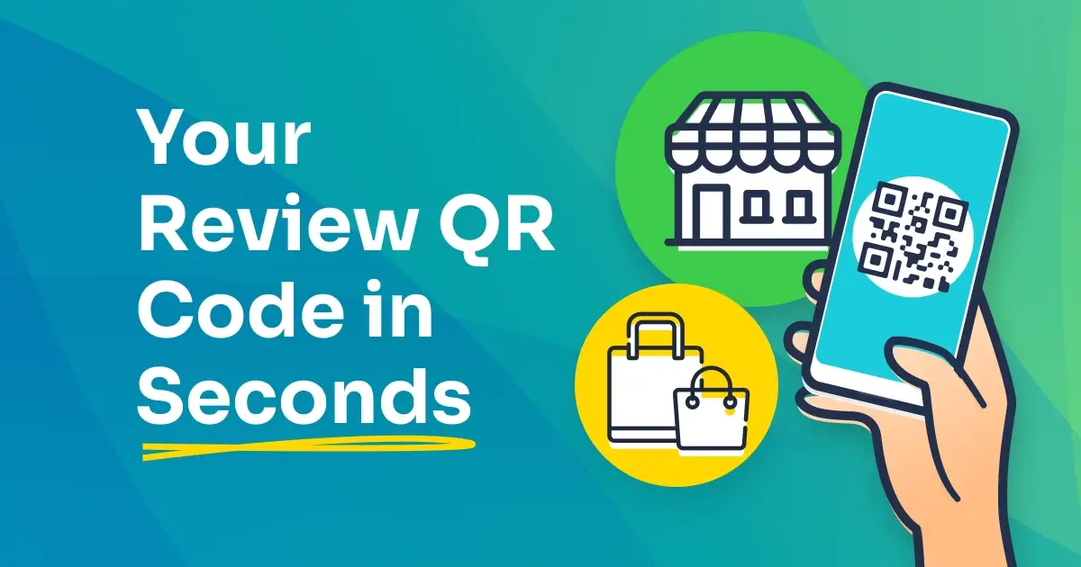 A software dashboard generating review QR codes with business branding