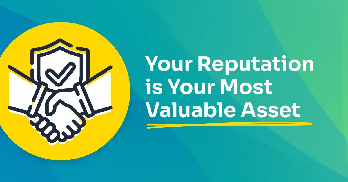 A professional business reputation dashboard featuring review ratings and online brand monitoring
